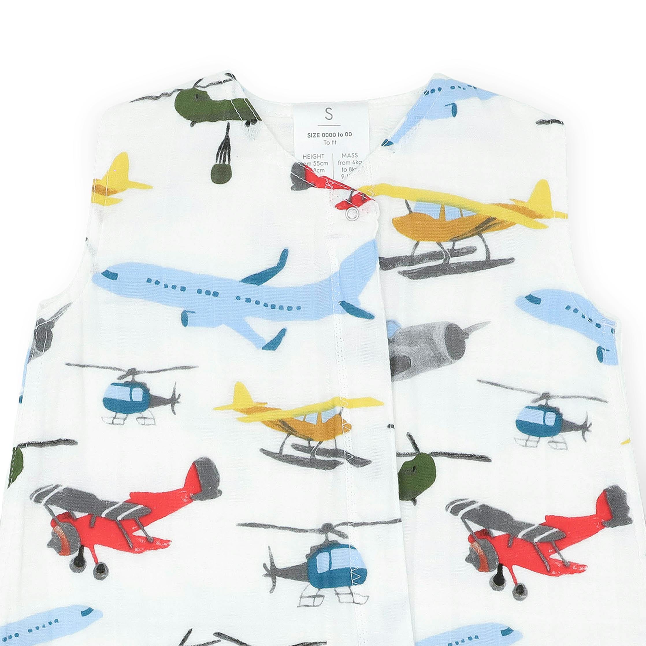 Cotton Muslin Sleep Bag - Air Show