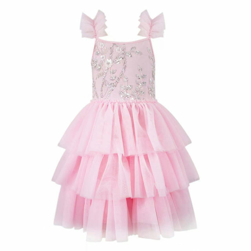 Beaded Tulle Shimmer Dress