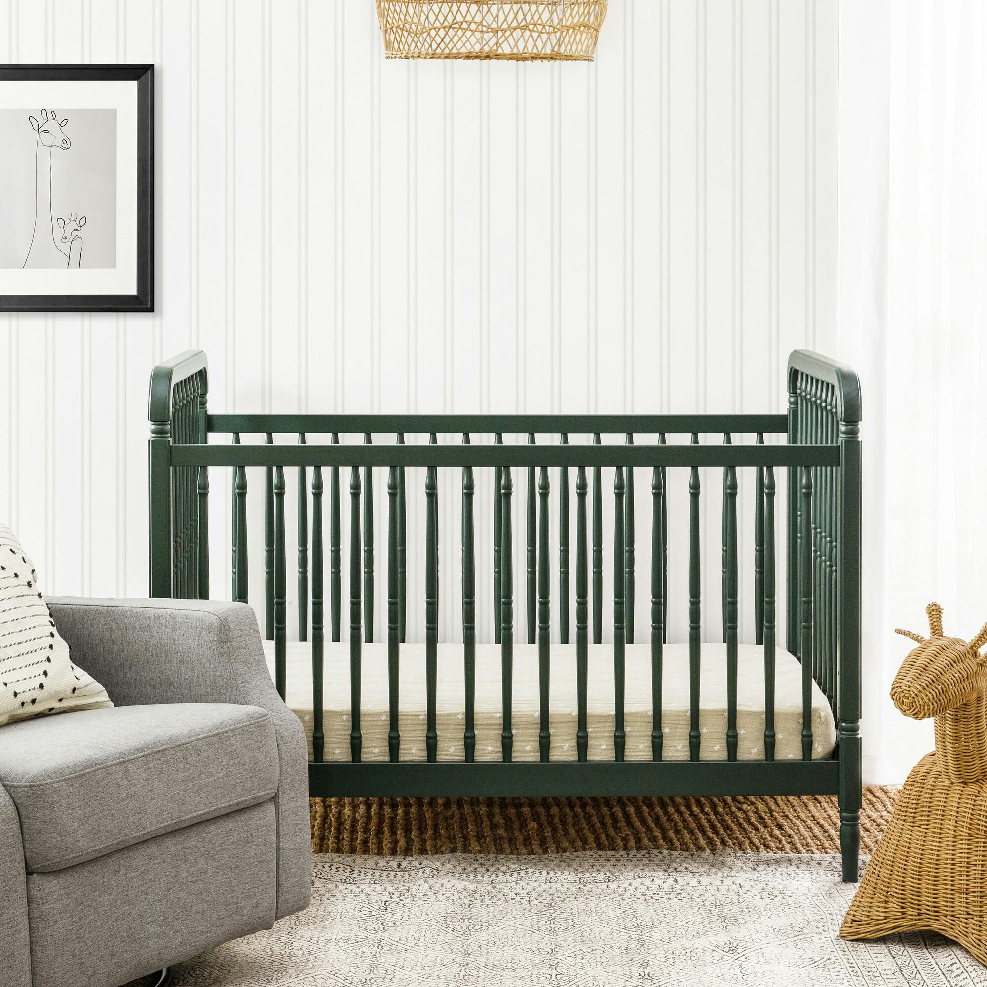 Liberty 3-In-1 Convertible Spindle Crib With Toddler Bed Conversion Kit