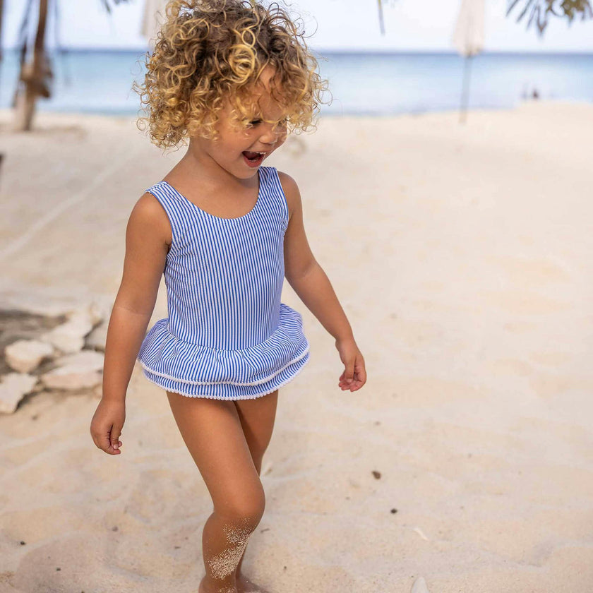 Sleeveless Ruffle Waist Skirt Swimsuit