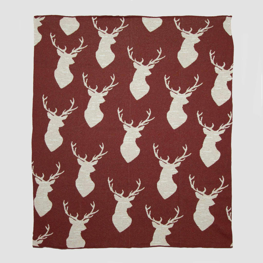 Cotton Sustainable Knit Throw Blanket | Oh Deer