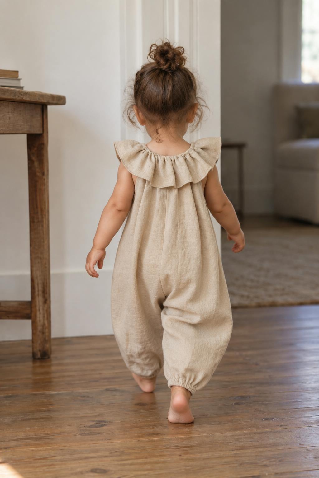Marlowe Linen Romper | Antique Oat
