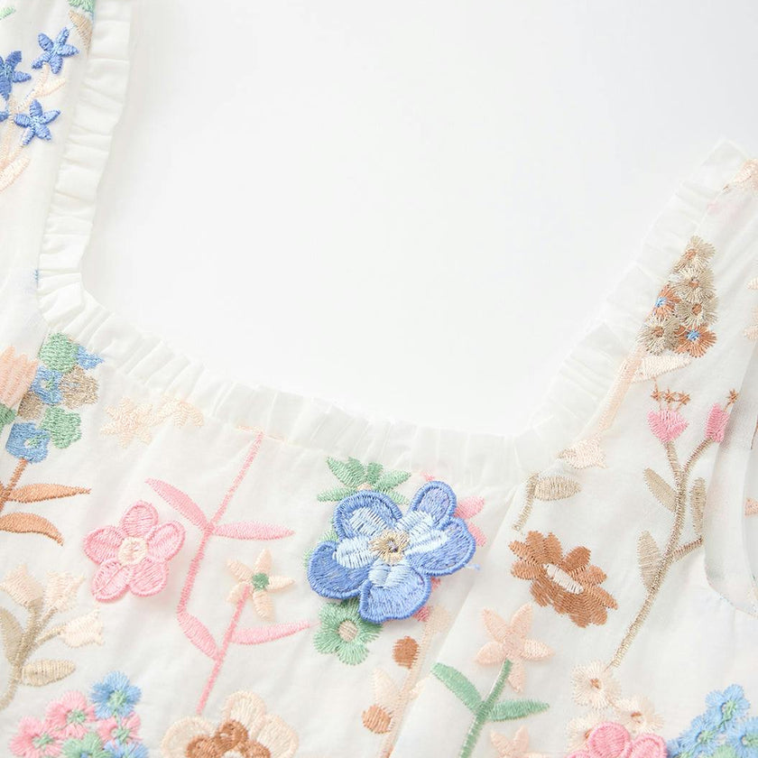 Everly Embroidered Mini Dress