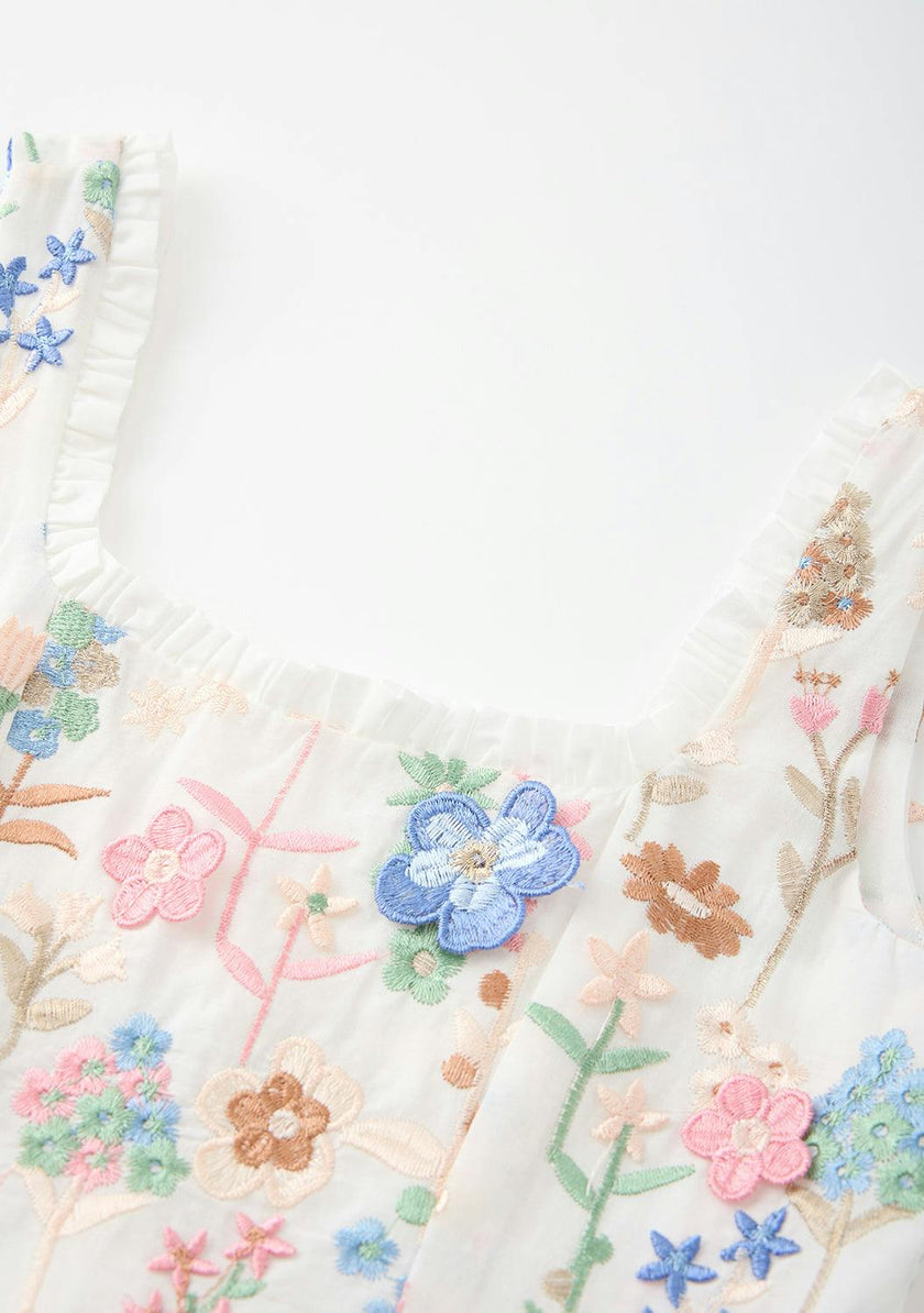 Everly Embroidered Mini Dress