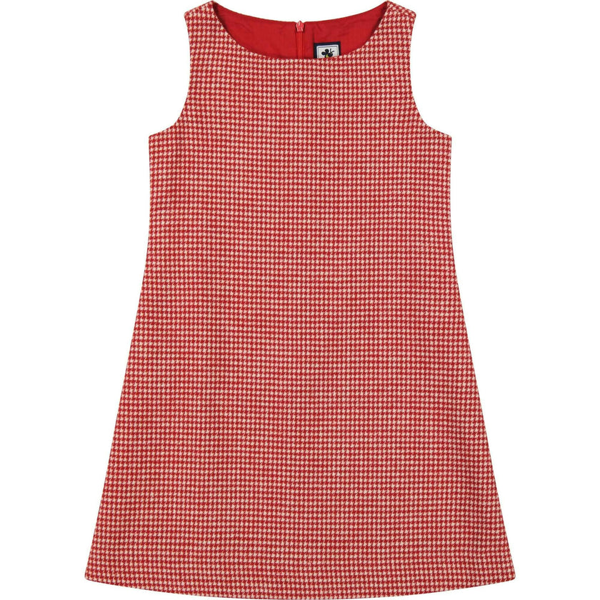 Morgan Girls Houndstooth Check Classic Shift Dress, Stripes