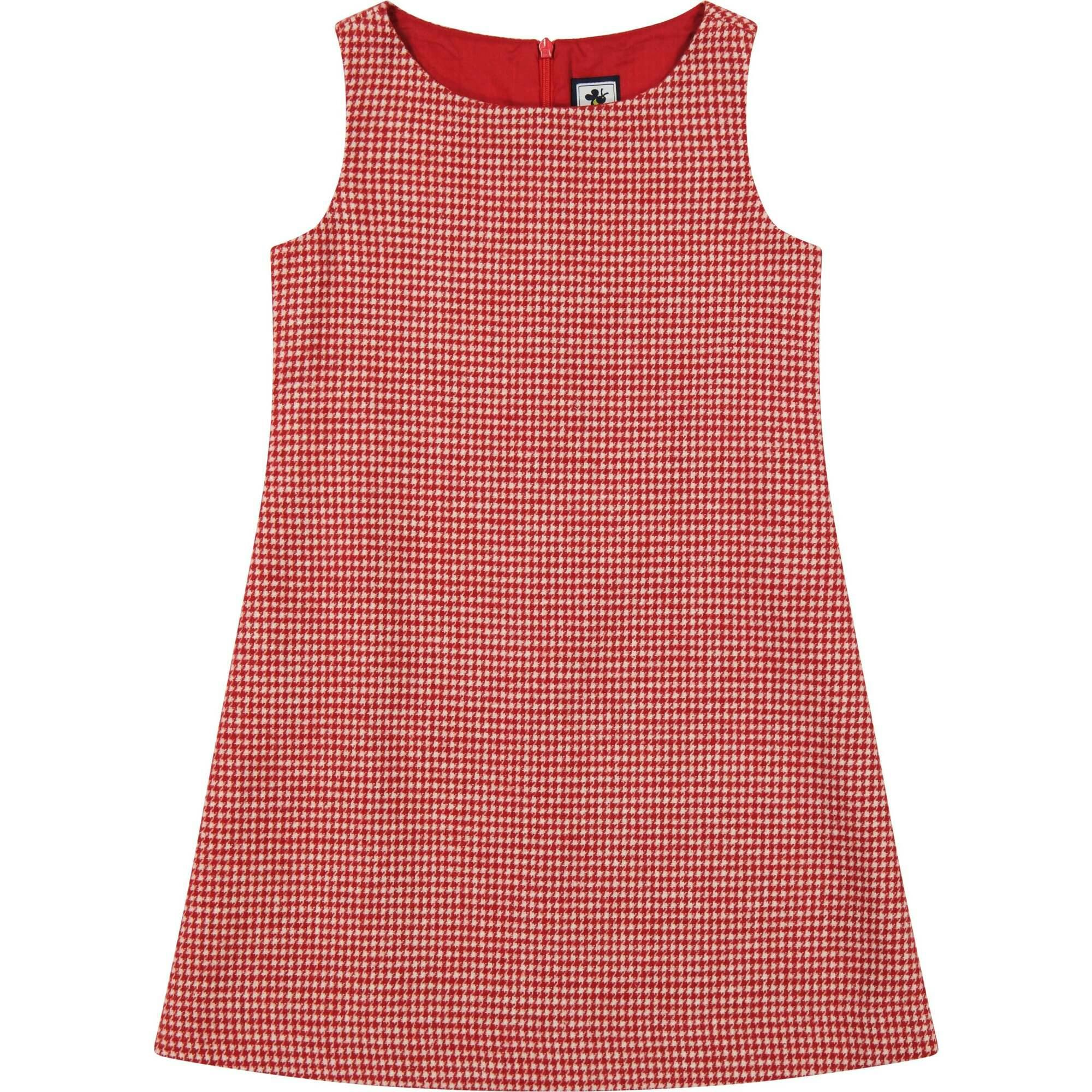 Morgan Girls Houndstooth Check Classic Shift Dress, Stripes