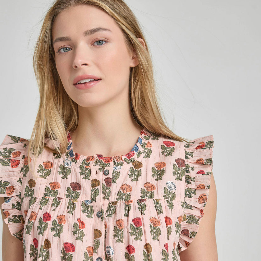 Womens Kalani Dress - Multi Flower Drop