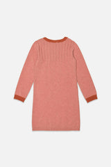 Knitted Dress With Strawberry Jacquard Pink