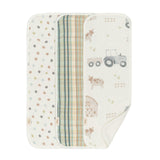 Charlie Tractor Cotton Burp Cloth (Set of 3)