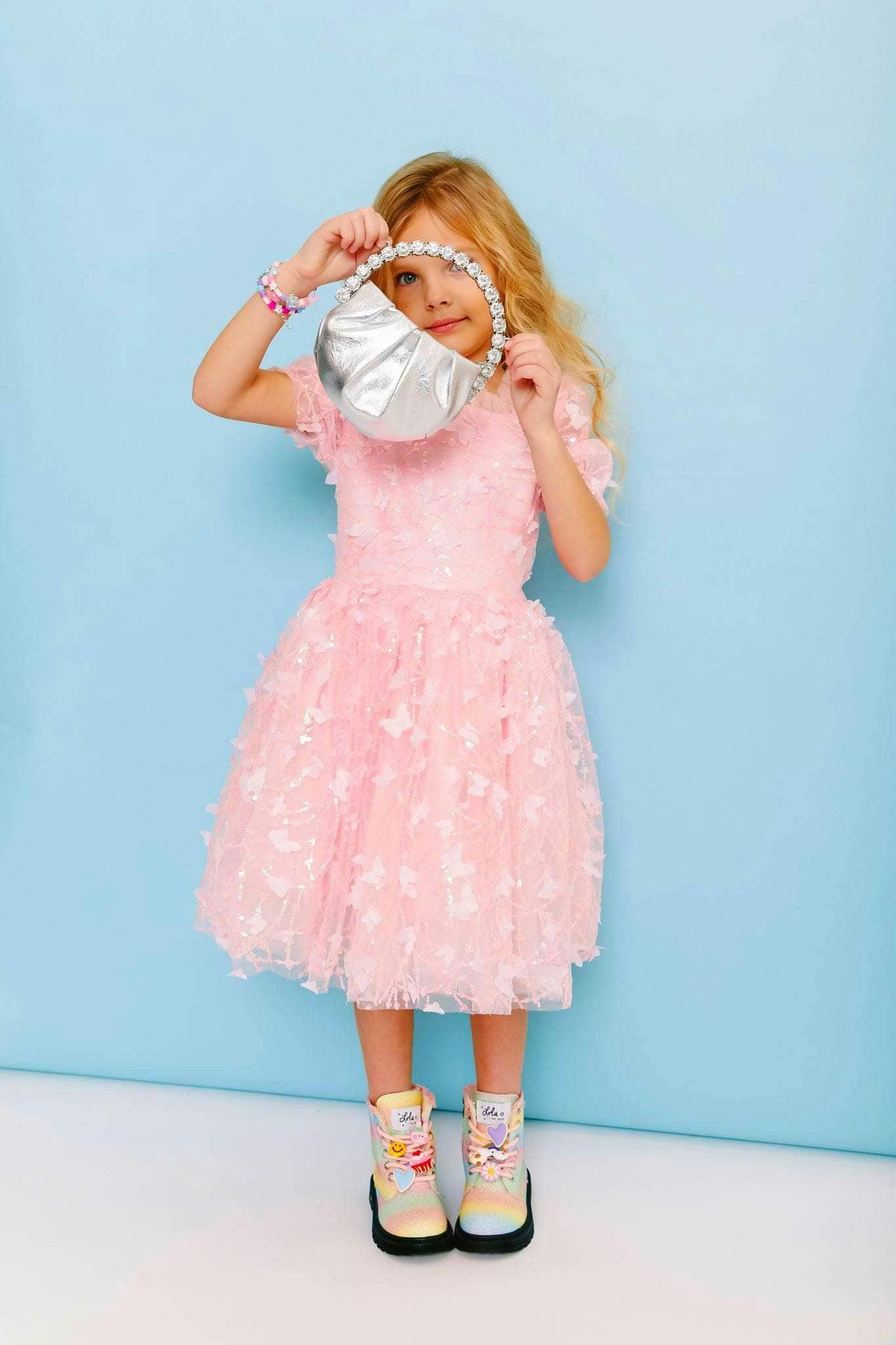 Love Tulle Sleeveless Dress, Pink