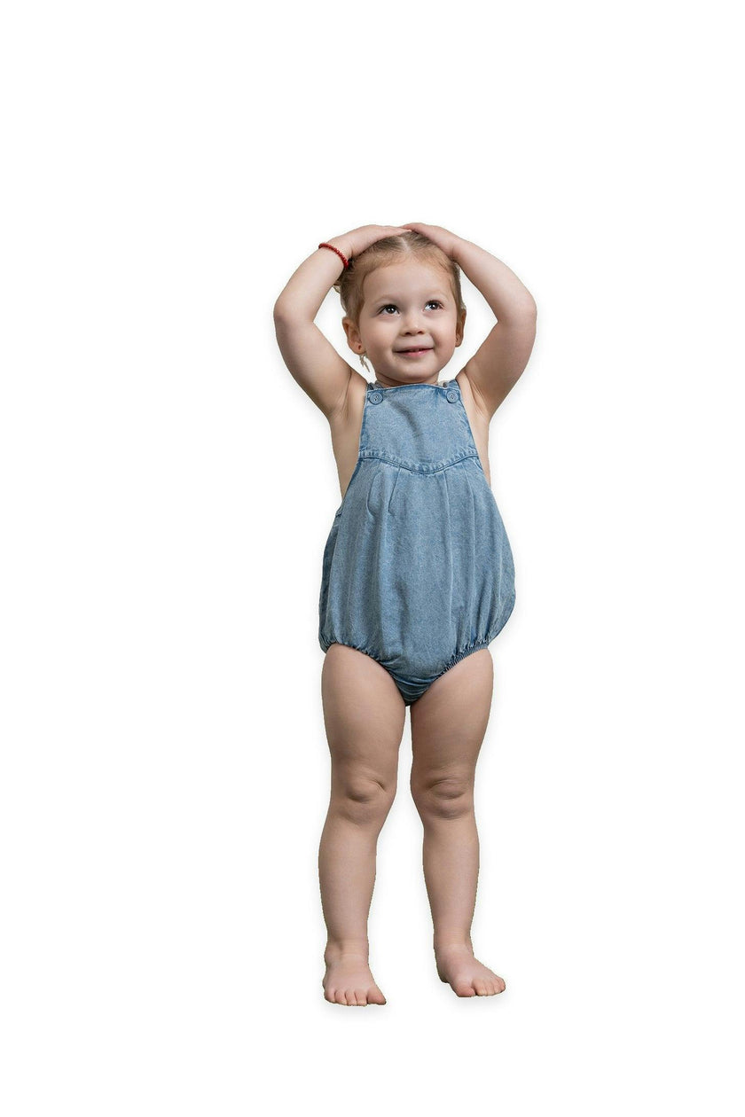 Washed Denim Romper
