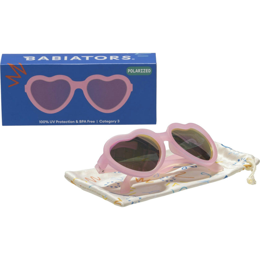 Polarized Heart: Purple Mirrored Lens