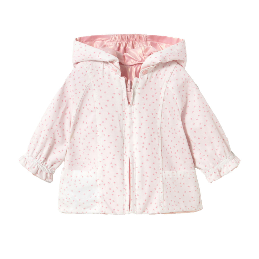 Pink Hooded Glossy Jacket
