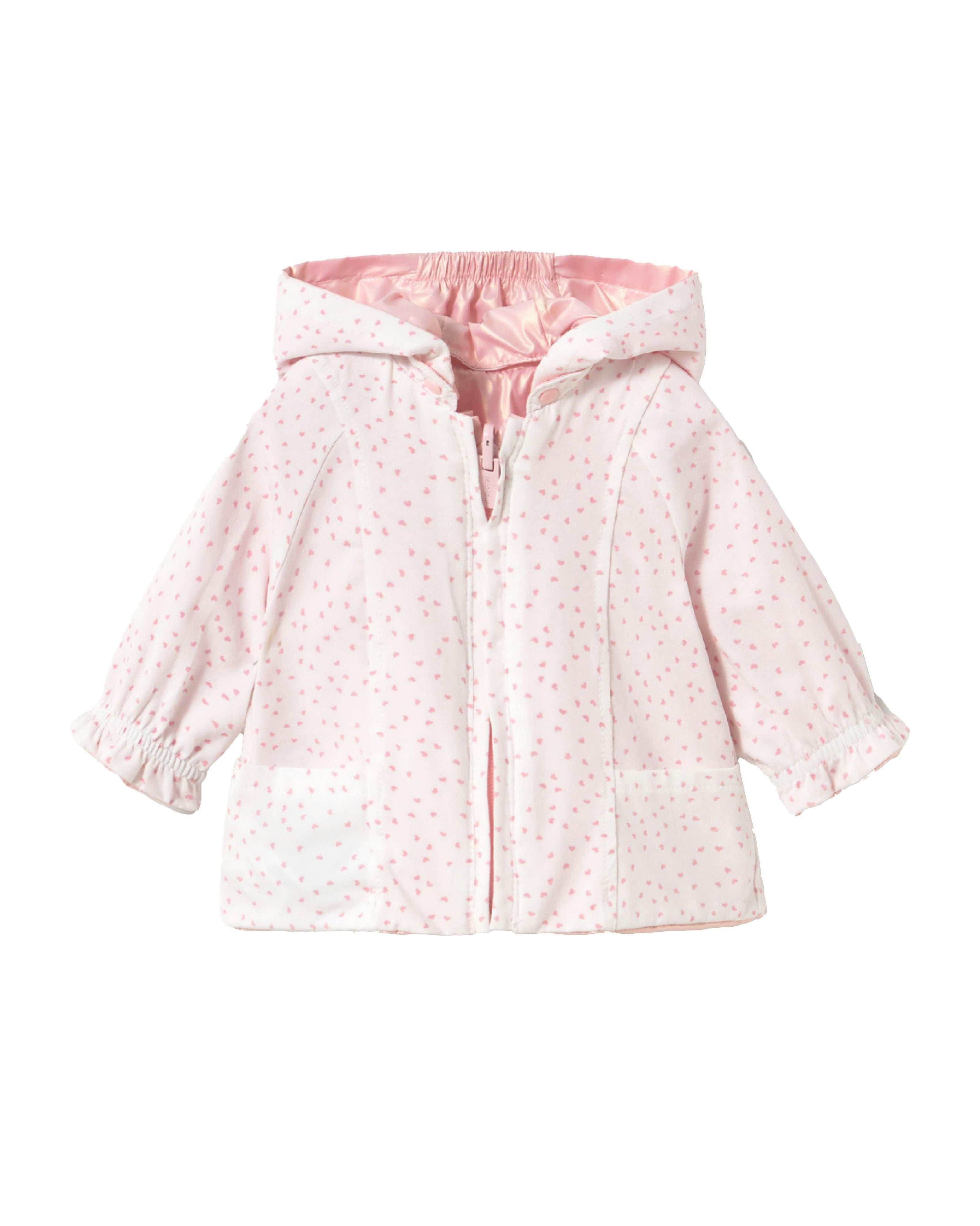 Pink Hooded Glossy Jacket