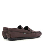 Plain 015 Walker Moccasins, burgundy gomatti leather with hearts
