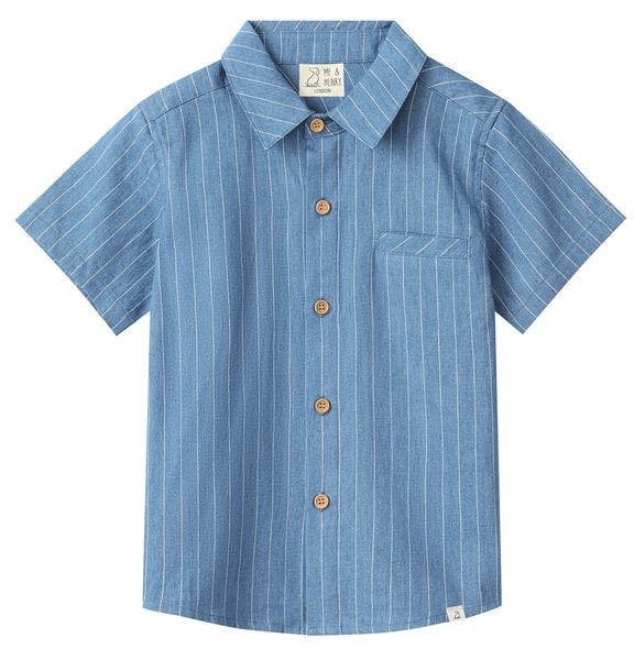 DARK CHAMBRAY STRIPE  NEWPORT WOVEN SHIRT