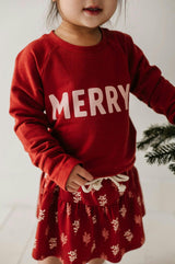 Raglan Sweatshirt Merry in Berry Red