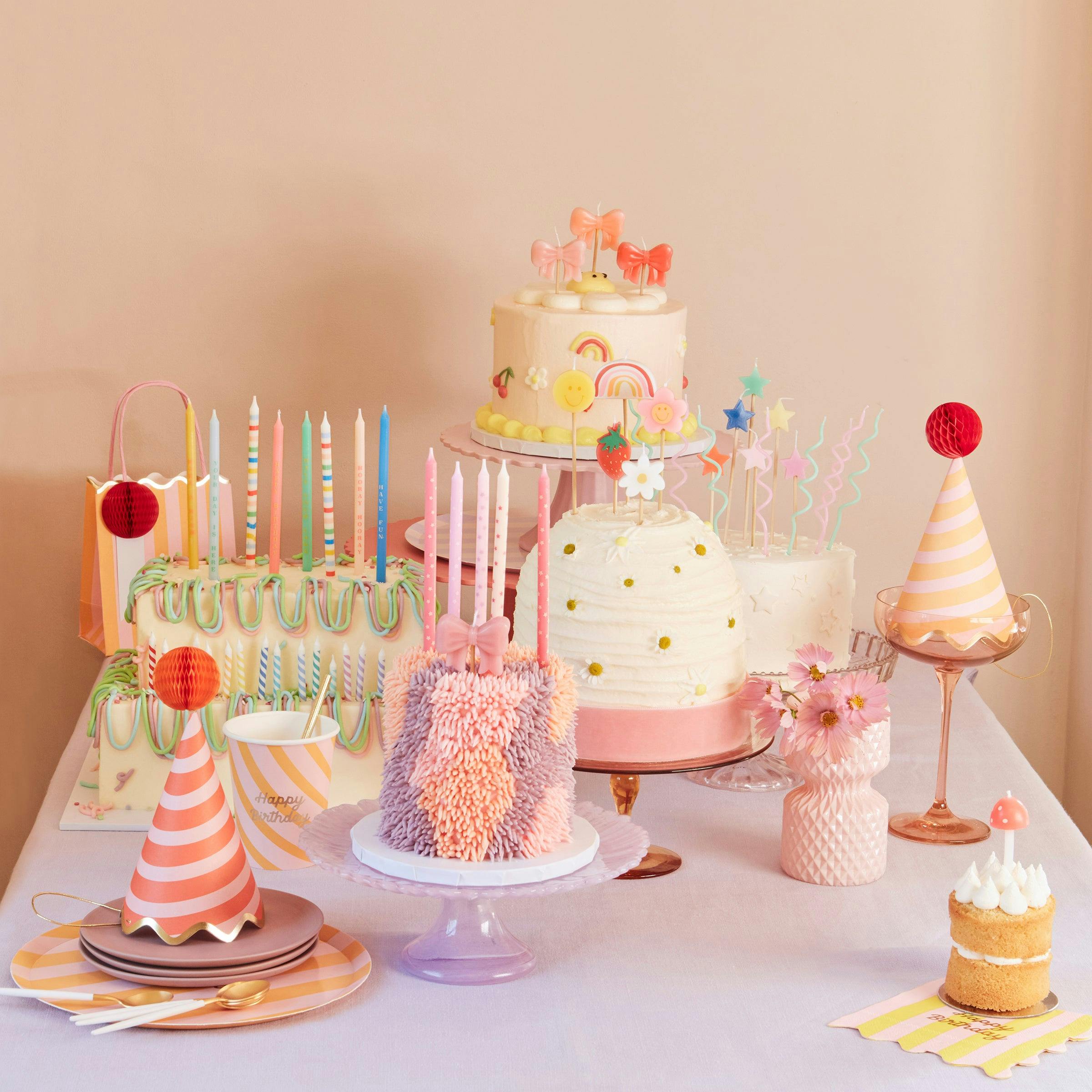 Pink Stars Candles