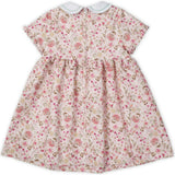 Floral Dress With Embroidered Collar