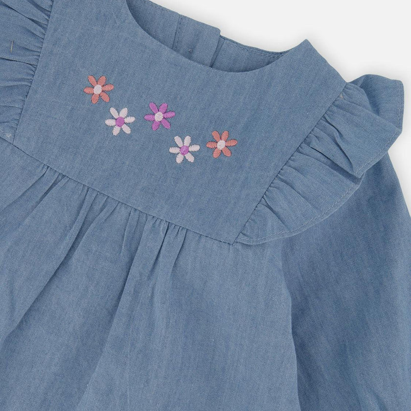 Chambray Dress Light Blue Denim