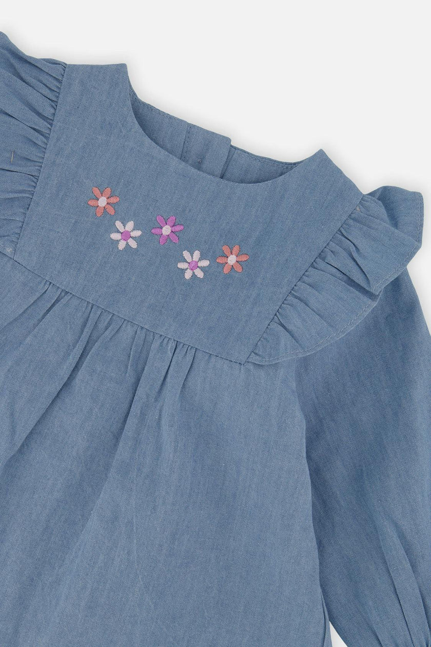 Chambray Dress Light Blue Denim