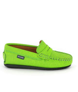 Leather Penny Moccasins, Green