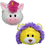 FlipaZoo Magic Tails White to Yellow - 2-In-1 Animal Plush w/ Bonus 3" Baby Org