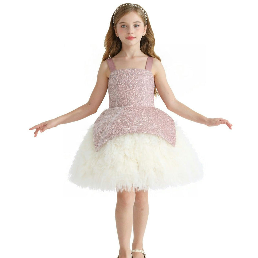 Pink Glitter & Tulle Celebration Dress