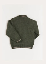 Corgi Embroidered Button Detail Jumper in Green (18mths-10yrs)