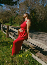 Wide Leg Knit Maternity and Nursing Jumpsuit
