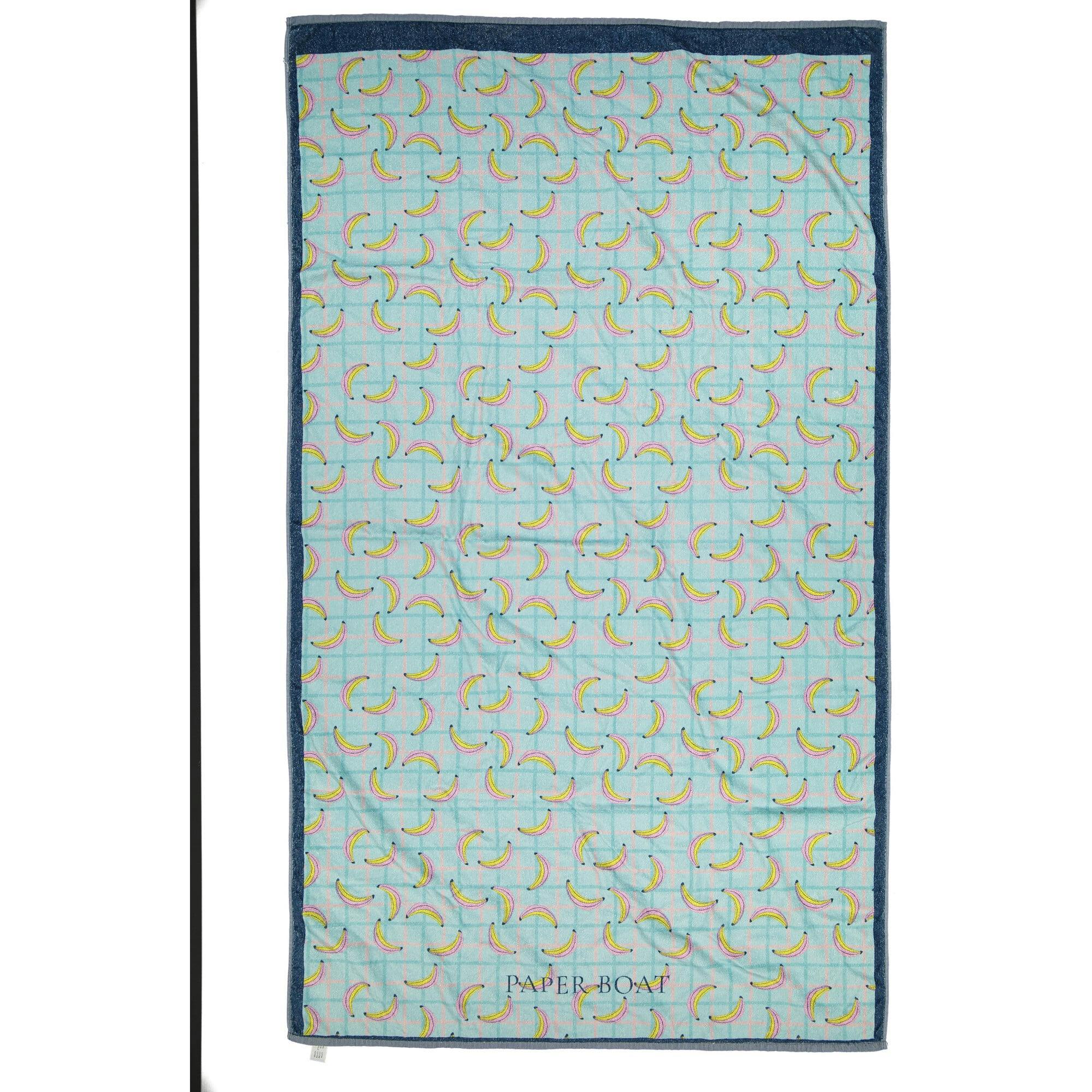 Banana splash large beach towel