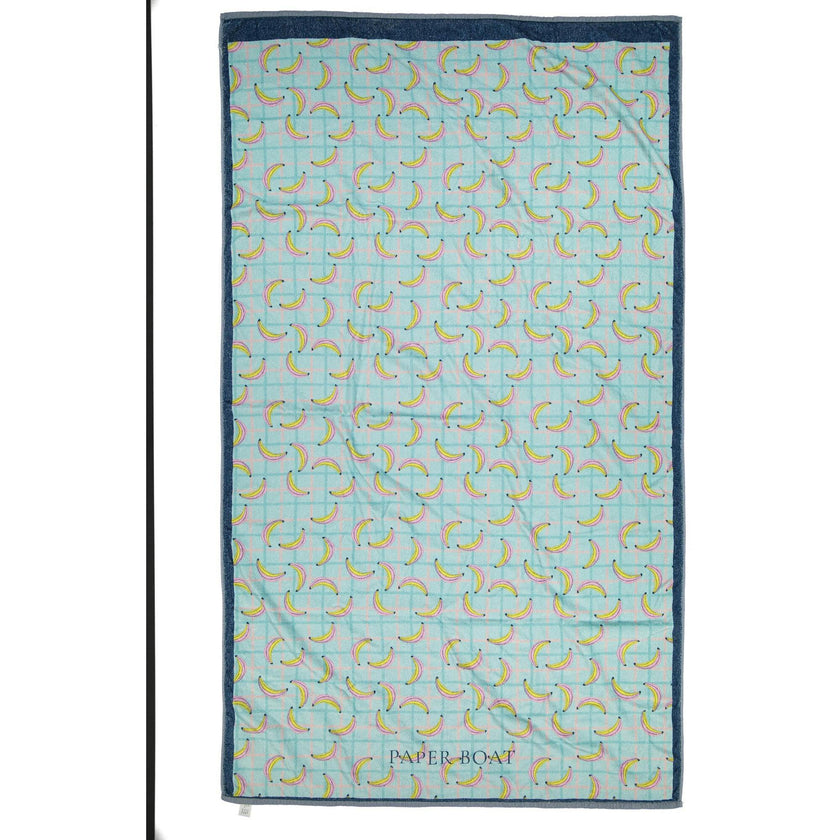 Banana splash large beach towel