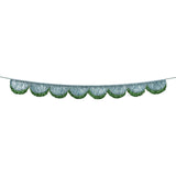 Blue Tinsel Scallop Garland