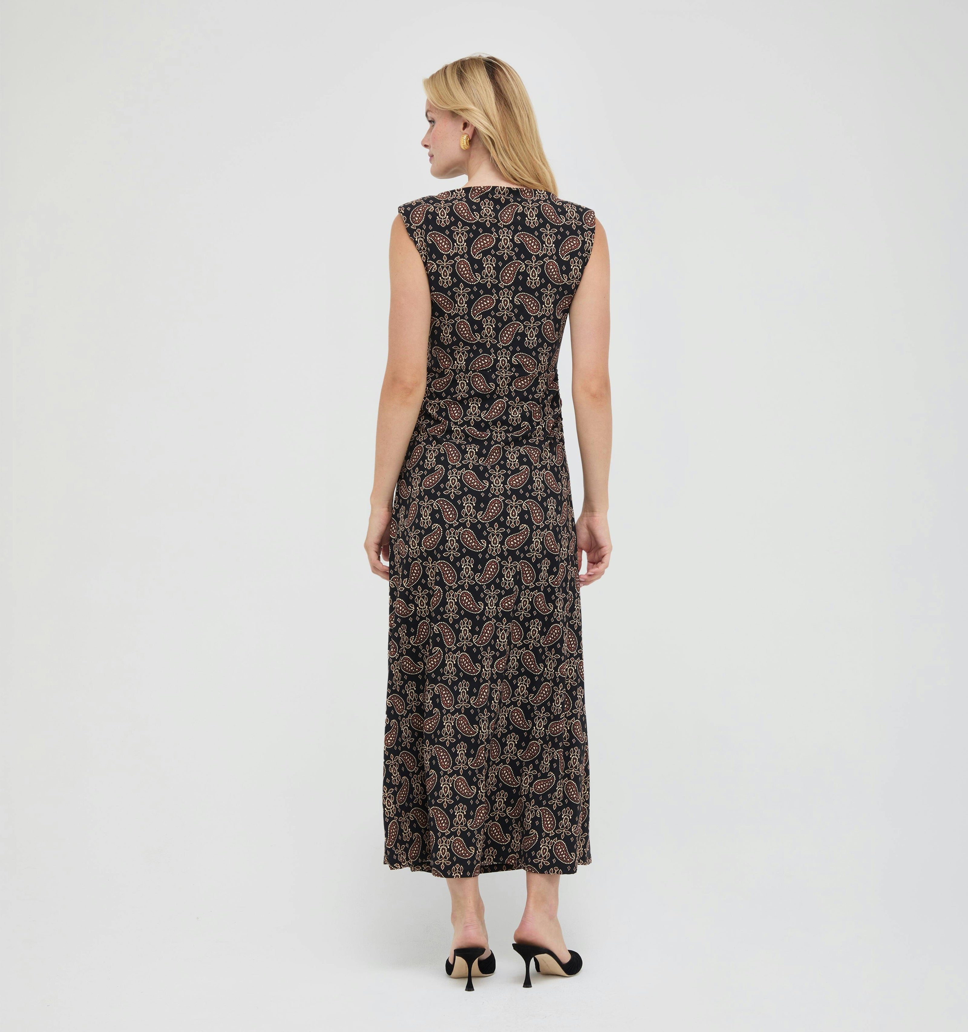 The Sloane Dress -  Duke Paisley Black