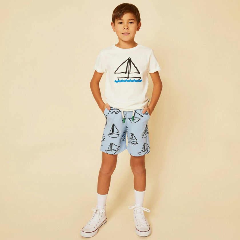 Recycled Cotton Sail Away Kid T-Shirt