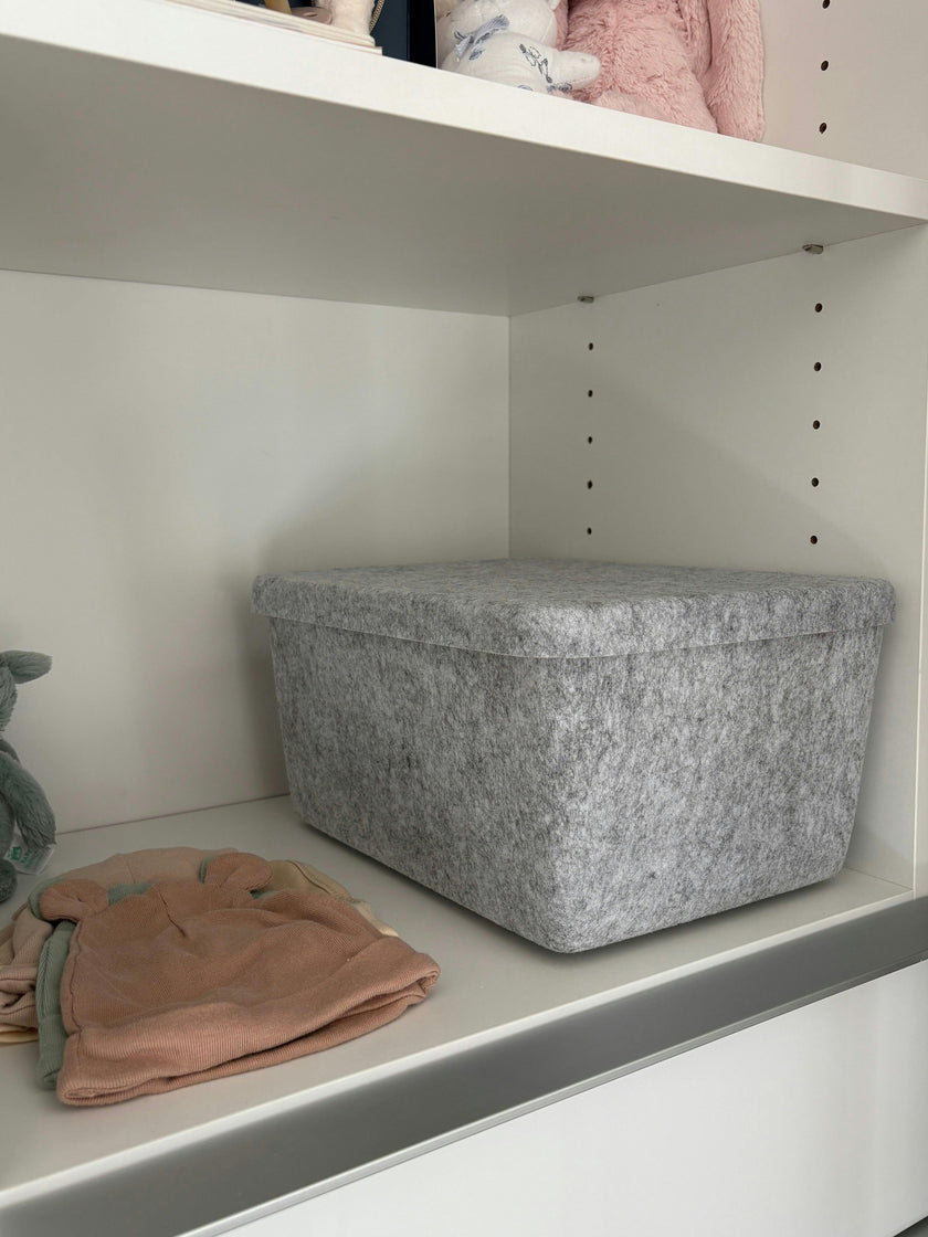 The Sculpted Bin - Wide with Lid