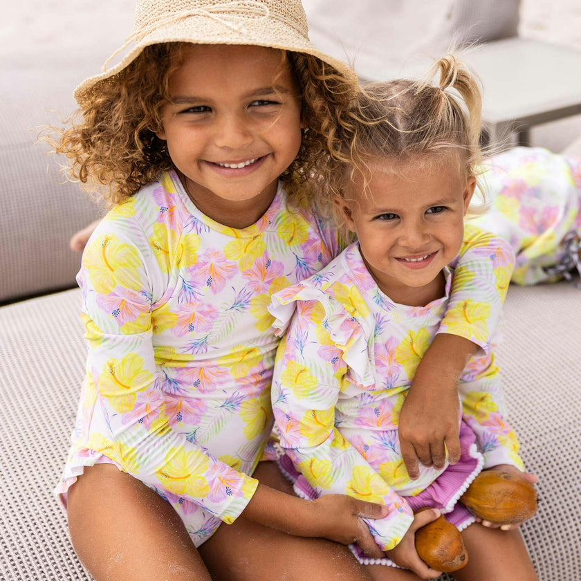 Aloha Vacay Recycled Leg Frill Surf Suit