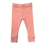 Girls Ribbed Leggings in Mellow Rose