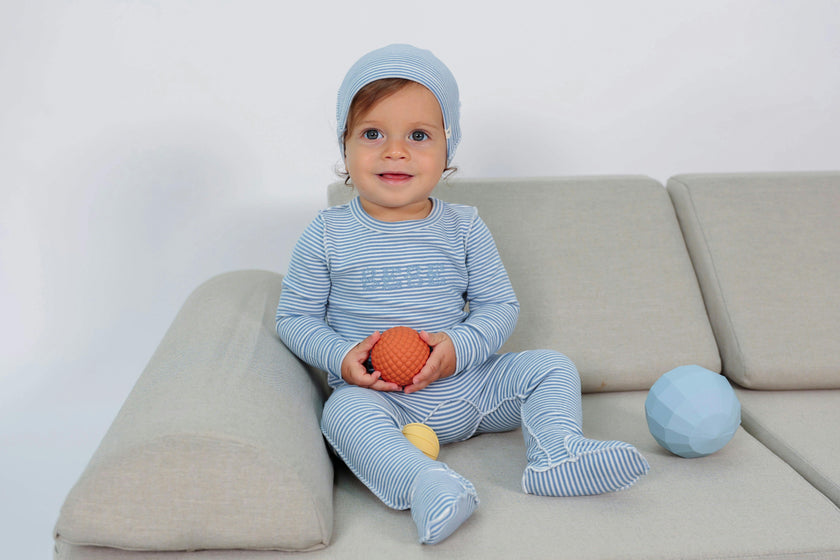 Bebe Brushed Embroidered Snap Front Romper and Hat Two Piece Set