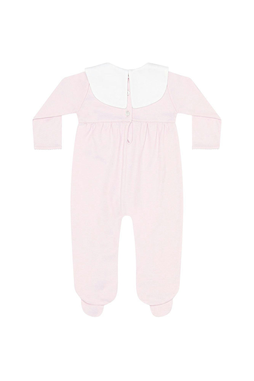 Pink Rocking Horse Embroidered Footie