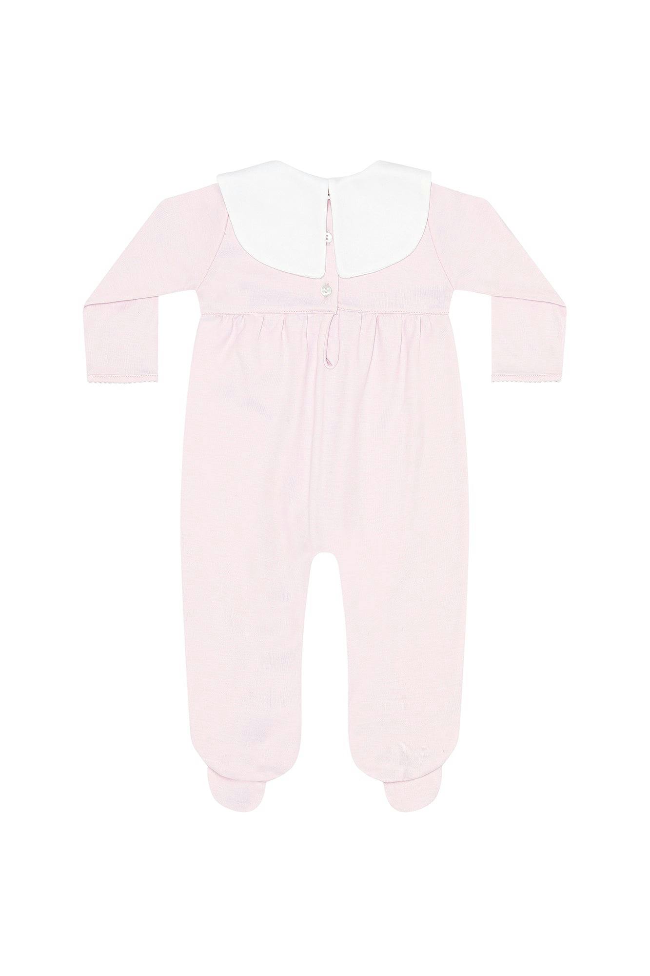 Pink Rocking Horse Embroidered Footie