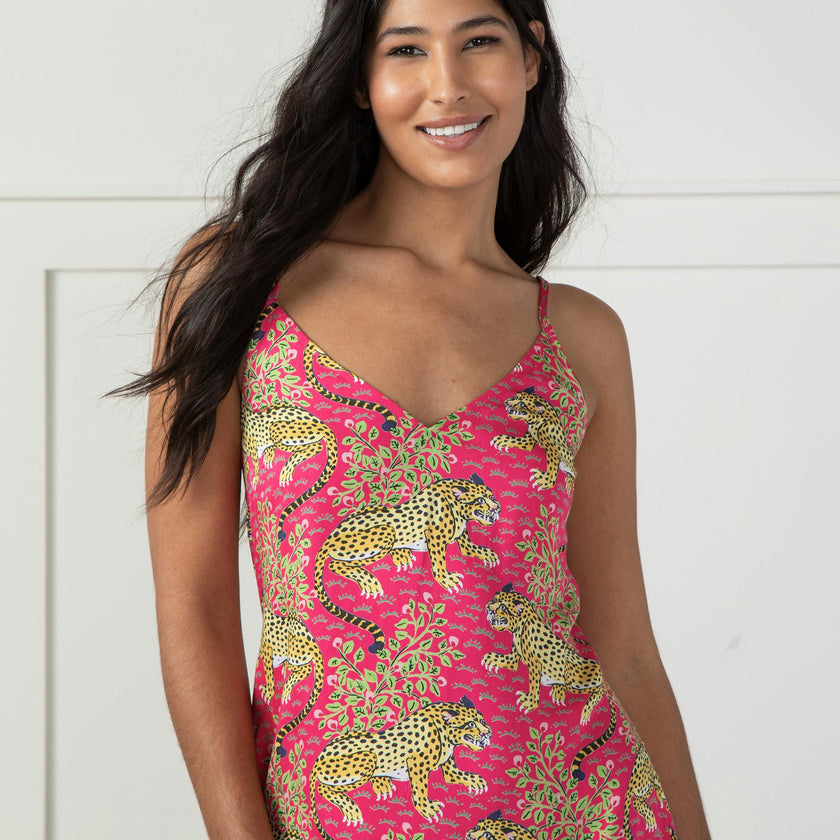 Bagheera - Eco Satin Chic to Sleep Nightie - Hot Pink