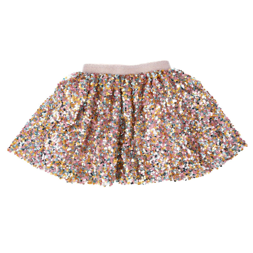 Sequins Skirt with Elastic Waistband