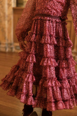 Mini Samantha Dress in Garnet Merry Ditsy