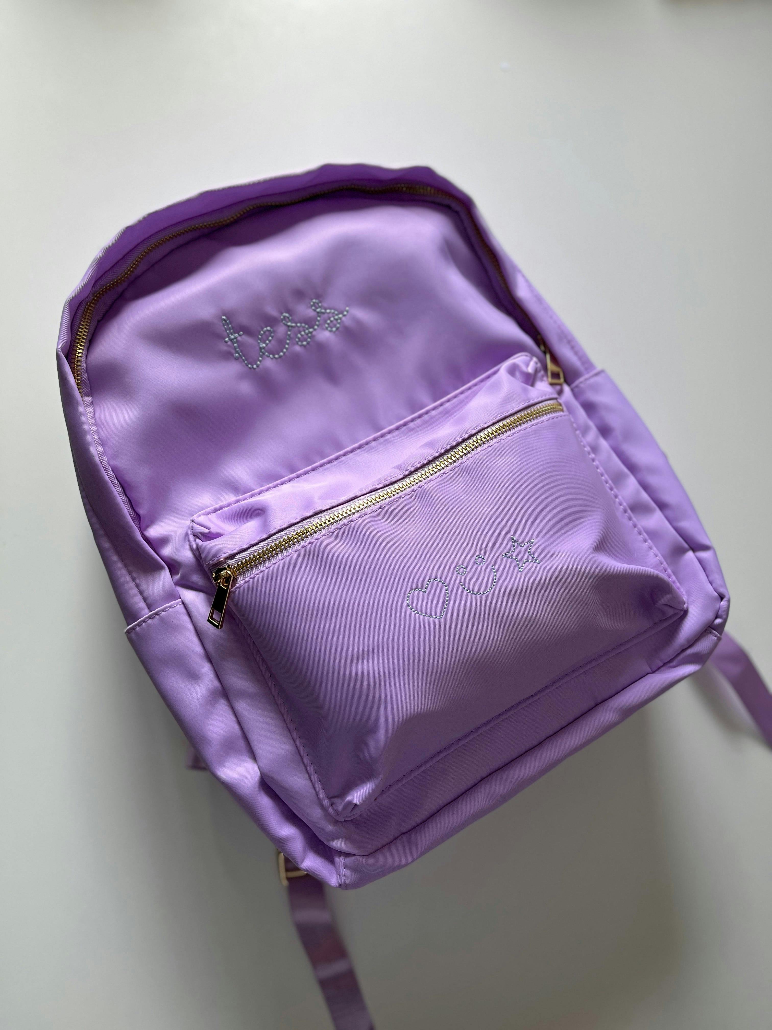 Classic Nylon Backpack – Custom Embroidered Script