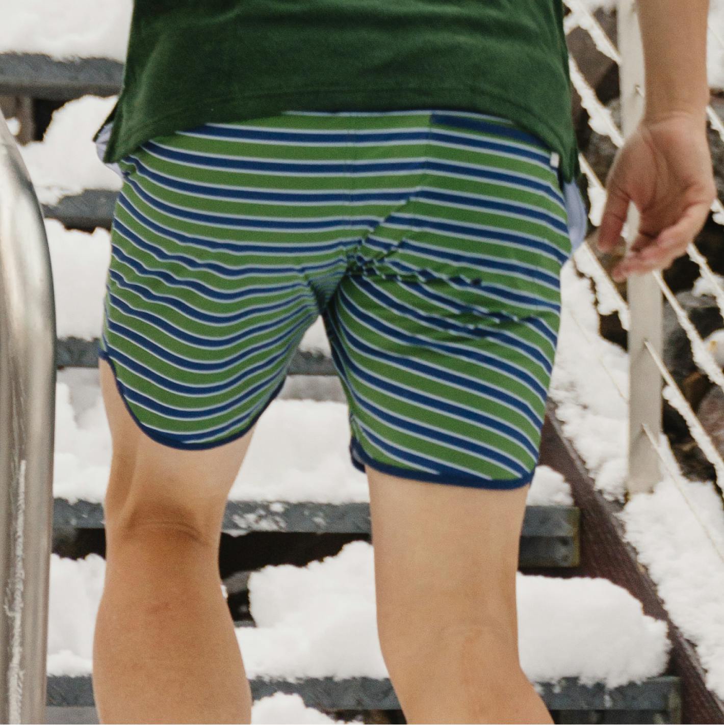 men's evergreen stripe boardie