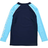 Navy Light Blue Sleeve LS Rash Top