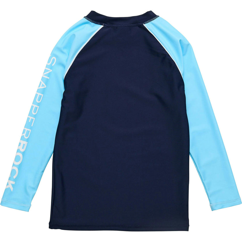 Navy Light Blue Sleeve LS Rash Top
