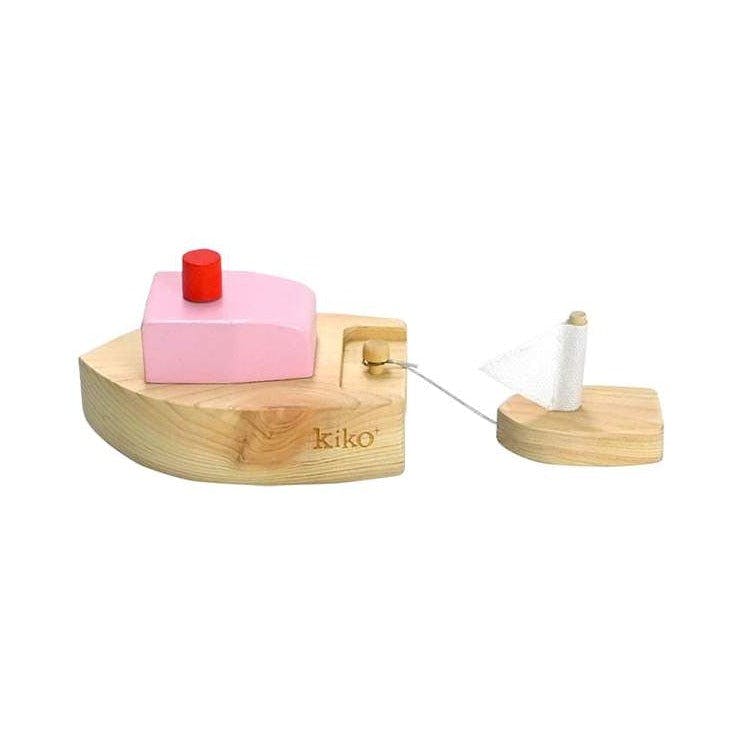 Ofune wind-up wooden boat