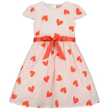 Love Heart Valentines Party Dress With Bow